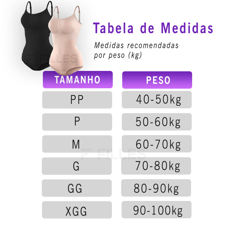 Body Modelador Essencial – Sustentação e Modelagem Perfeita | Compre 1 Leve 2 | Frete Grátis