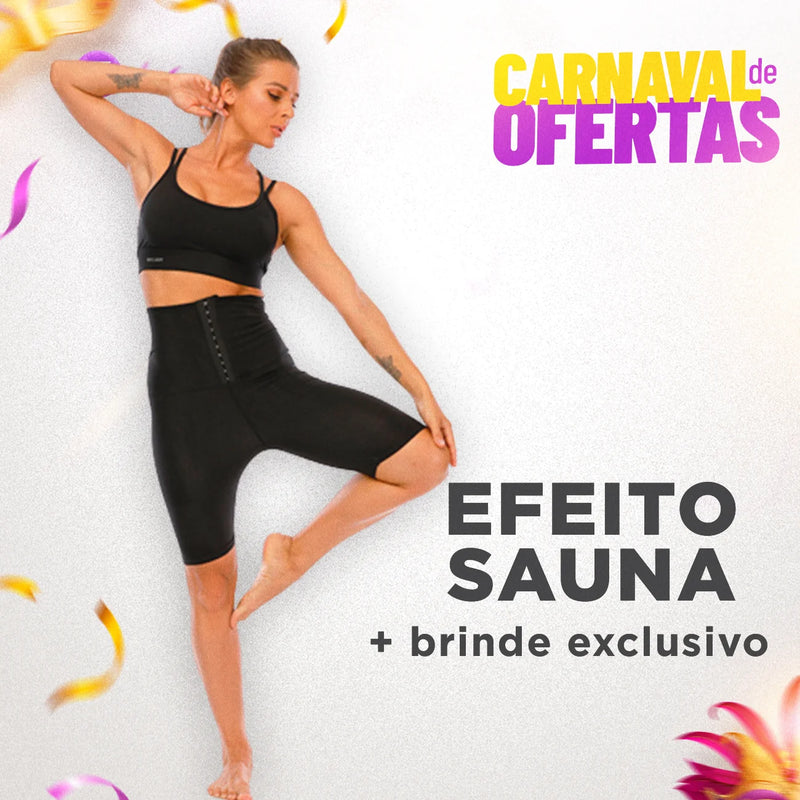 Shorts Sweat Efeito Sauna – Modelagem e Conforto | Brinde Exclusivo