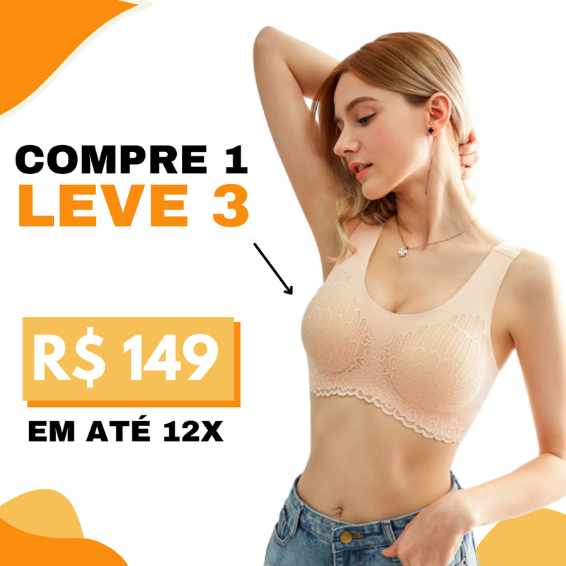 Sutiã Confort Sustentação (Compre 1 e leve 3) -  Frete Grátis